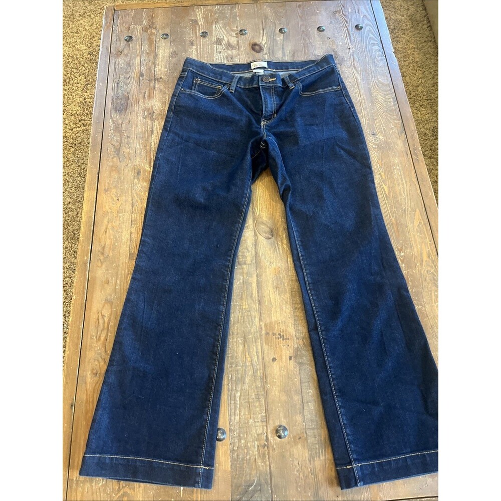 Gap Original Long and Lean Flare Bootcut Jeans Dark Wash Blue Womens 10/30A